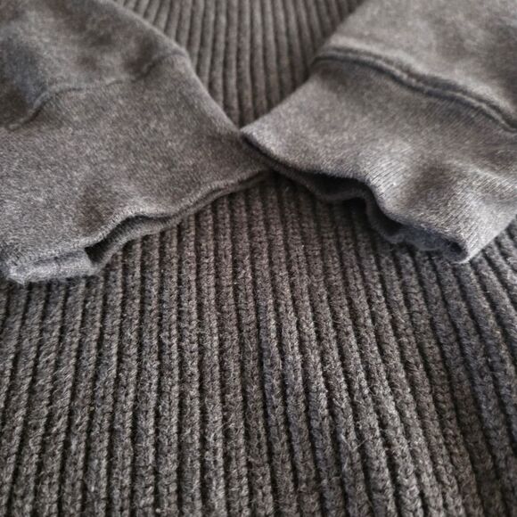 Rodd & Gunn Gray Quarter Zip Long Sleeve Ribbed Knit Raglan Sweater Pullover Med - Picture 4 of 12